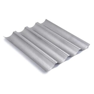 Foto 1 | Foto 1 | Bandeja Perforada Para 4 Sartenes Para Baguette De Acero Inoxidable - Venta Internacional.