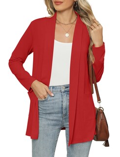 Foto 1 | Foto 1 | Cárdigan Micoson Lightweight Summer Para Mujer Color Rojo Talla S - Venta Internacional.