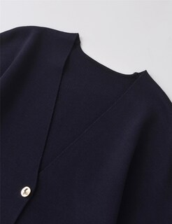 Foto 2 | Foto 2 | Cárdigan Wanzetaly De Manga Corta Extragrande Para Mujer  Azul Marino - Venta Internacional.