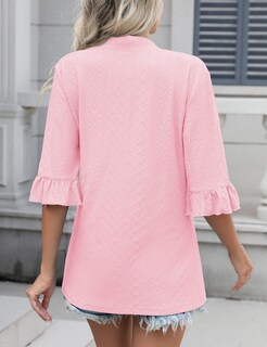 Foto 6 | Foto 6 | Jersey Tipo Cárdigan Ieccp Con Manga 3/4 Y Parte Delantera Abierta  Color Rosa  Para Mujer - Venta Internacional.