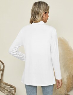 Foto 6 | Foto 6 | Jersey Tipo Cárdigan Micoson Ligero De Manga Larga Blanco Para Mujer - Venta Internacional.