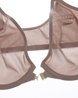 Foto 3 | Foto 3 | Sujetador Inlyric Consufy Con Cierre Frontal Transparente Marrón Semi Morado 34a - Venta Internacional.