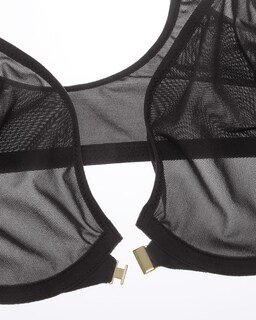 Foto 4 | Foto 4 | Sujetador Inlyric Cosnufy Con Cierre Frontal Transparente Demi Black 36d Para Mujer - Venta Internacional.