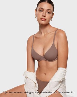 Foto 2 | Foto 2 | Sujetador Inlyric Inbarely Plus Demi Balconette Unlined 34c Marrón - Venta Internacional.
