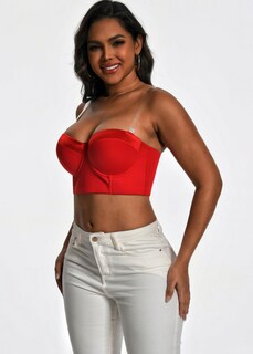 Foto 6 | Foto 6 | Sujetador Sin Tirantes Dvpol Longline Red 34d - Venta Internacional.
