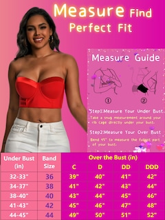 Foto 7 | Foto 7 | Sujetador Sin Tirantes Dvpol Longline Red 34d - Venta Internacional.