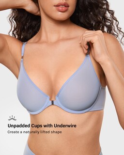 Foto 4 | Foto 4 | Sujetador Inlyric Consufy Con Cierre Frontal Transparente Demi Moonlight Blue - Venta Internacional.