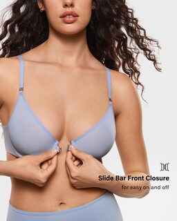 Foto 5 | Foto 5 | Sujetador Inlyric Consufy Con Cierre Frontal Transparente Demi Moonlight Blue - Venta Internacional.