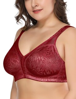Foto 2 | Foto 2 | Bra Deyllo Para Mujer Cobertura Total Talla Grande 44c Color Rojo - Venta Internacional.