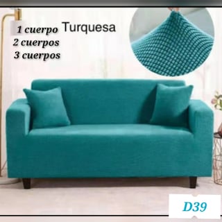 Foto 1 | Foto 1 | Funda De Sofá  Tela Cuadrillada Turquesa  90 X 140 Cm - Venta Internacional.