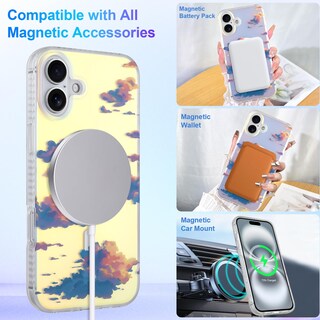Foto 3 | Foto 3 | Funda Heaofei Cute Para Iphone 16 Plus Con Estampado De Nubes - Venta Internacional.