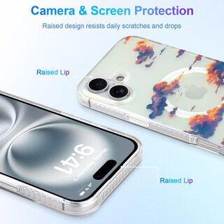 Foto 4 | Foto 4 | Funda Heaofei Cute Para Iphone 16 Plus Con Estampado De Nubes - Venta Internacional.