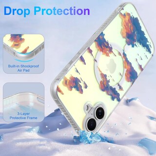 Foto 5 | Foto 5 | Funda Heaofei Cute Para Iphone 16 Plus Con Estampado De Nubes - Venta Internacional.