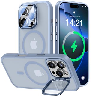 Foto 1 | Foto 1 | Funda De Teléfono Vofata Para Iphone 16 Pro Max Con Funda De Cámara Azul Claro - Venta Internacional.