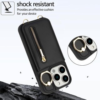 Foto 4 | Foto 4 | Funda Tipo Cartera Tipo Bandolera Jcxtrombulous Para Iphone 13 Pro Max Color Negro - Venta Internacional.