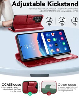 Foto 4 | Foto 4 | Funda Tipo Cartera Ocase Compatible Con El Galaxy S25 Ultra De 6.9 Pulgadas Color Rojo - Venta Internacional.