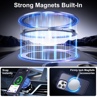 Foto 2 | Foto 2 | Funda Magnética Lufanbis Con Soporte Anular Para Iphone 15 Pro - Venta Internacional.