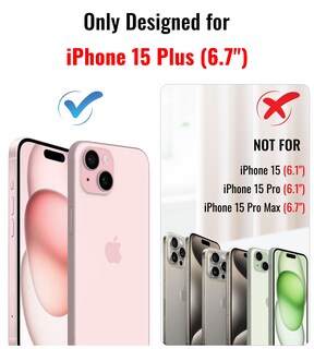 Foto 6 | Foto 6 | Funda De Teléfono Vanxiliiy Compatible Con Iphone 15 Plus Color Azul Oscuro - Venta Internacional.