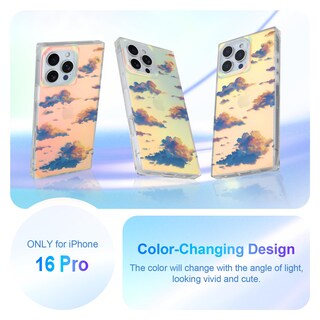 Foto 2 | Foto 2 | Funda De Teléfono Heaofei Cute Para Iphone 16 Pro Mujer Iridescent Cloud - Venta Internacional.