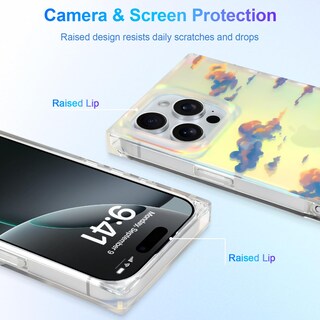 Foto 3 | Foto 3 | Funda De Teléfono Heaofei Cute Para Iphone 16 Pro Mujer Iridescent Cloud - Venta Internacional.