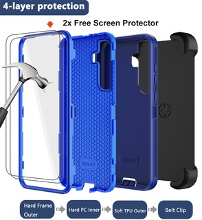 Foto 3 | Foto 3 | Funda Rubcase Para Samsung Galaxy S24 Fe Con Clip Para Cinturón - Venta Internacional.
