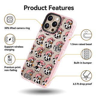 Foto 4 | Foto 4 | Funda De Teléfono Rosarnnah Compatible Con Iphone 16 Pro 6.3 - Rosa - Venta Internacional.