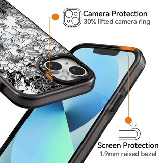 Foto 3 | Foto 3 | Funda De Teléfono Rosarnnah Compatible Con Iphone 13 De 6.1 Pulgadas Negra - Venta Internacional.