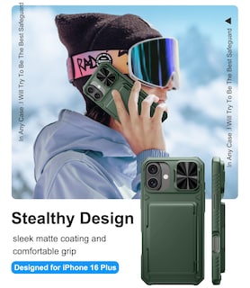 Foto 7 | Foto 7 | Funda De Teléfono Bxyjy Para Iphone 16 Plus Con Cartera Y Tarjetero - Venta Internacional.