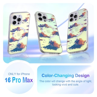 Foto 2 | Foto 2 | Funda De Teléfono Heaofei Cute Para Iphone 16 Pro Max Con Patrón De Nube - Venta Internacional.