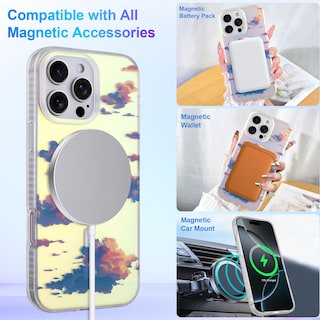 Foto 3 | Foto 3 | Funda De Teléfono Heaofei Cute Para Iphone 16 Pro Max Con Patrón De Nube - Venta Internacional.