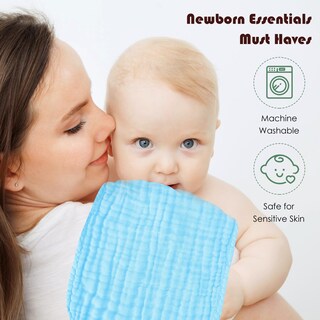 Foto 7 | Foto 7 | Paños De Muselina De Algodón Con Estampado De Manchas Para Bebés 100% 20 X 10 Cm Paquete De 12 - Venta Internacional.