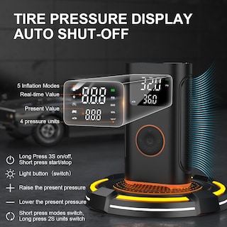 Foto 2 | Foto 2 | (nueva Actualización) Compresor De Aire Portátil Con Inflador De Neumáticos Zsx 160 Psi - Venta Internacional.