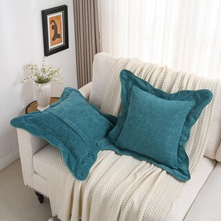 Foto 5 | Foto 5 | Juego De 2 Fundas De Cojín Futei Felpilla 55 X 55 Cm Color Verde Azulado - Venta Internacional.