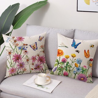 Foto 6 | Foto 6 | Juego De 4 Fundas De Cojín Wyooxoo De Lino De 50 X 50 Cm - Venta Internacional.