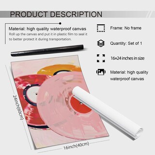 Foto 2 | Foto 2 | Lienzo Para Pared Póster Retro Con Disco De Vinilo 40 X 60 Cm Sin Marco - Venta Internacional.