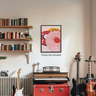 Foto 3 | Foto 3 | Lienzo Para Pared Póster Retro Con Disco De Vinilo 40 X 60 Cm Sin Marco - Venta Internacional.