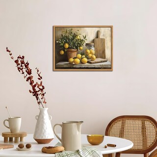 Foto 5 | Foto 5 | Decoración De Pared Flotante Con Marco Vintage Para Cocina Color Amarillo Limón 30 X 40 Cm - Venta Internacional.