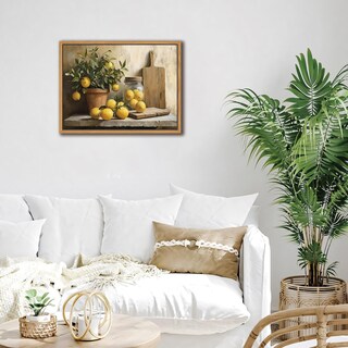 Foto 7 | Foto 7 | Decoración De Pared Flotante Con Marco Vintage Para Cocina Color Amarillo Limón 30 X 40 Cm - Venta Internacional.