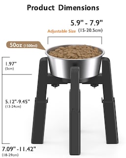 Foto 4 | Foto 4 | Soporte Para Cuencos Para Perros Pet Raised Bowl Czpet Acero Inoxidable 1 5 L (paquete De 2) - Venta Internacional.