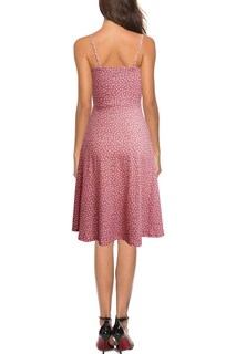 Foto 2 | Foto 2 | Vestido De Verano Liyinxi Sin Mangas Con Tirantes Finos Lunares Rosa - Venta Internacional.