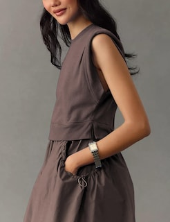 Foto 4 | Foto 4 | Vestido Tipo Sudadera Sin Mangas Majdan Coffee Para Mujer - Venta Internacional.
