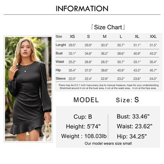 Foto 6 | Foto 6 | Vestido Byinns 2024 Suéter De Punto Ajustado Con Minivolantes Dobladillo Negro - Venta Internacional.