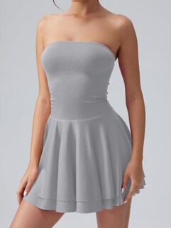 Foto 2 | Foto 2 | Vestido Oqq Summer Cocktail Con Cintura Fruncida Y Corsé Con Volantes Para Mujer - Venta Internacional.