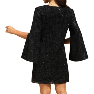 Foto 4 | Foto 4 | Vestido Cooan Con Lentejuelas De Encaje Formal Para Invitadas A Una Boda Cóctel Para Mujer - Venta Internacional.