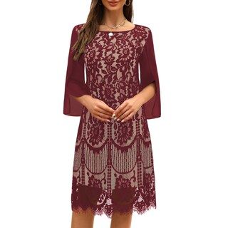 Foto 4 | Foto 4 | Vestido Cooan Para Invitadas A Una Boda Cóctel Y Formal Encaje Y Lentejuelas Para Mujer - Venta Internacional.