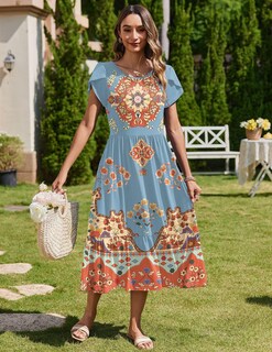 Foto 4 | Foto 4 | Vestido Zeagoo Tshirt 2025 Para Mujer Con Estampado Floral Con Bolsillos - Venta Internacional.