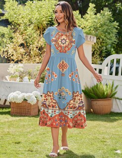 Foto 5 | Foto 5 | Vestido Zeagoo Tshirt 2025 Para Mujer Con Estampado Floral Con Bolsillos - Venta Internacional.