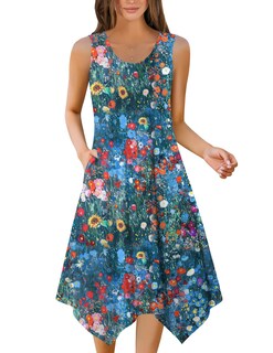 Foto 2 | Foto 2 | Vestido Zeagoo Boho Con Estampado Floral Sin Mangas Para Mujer - Venta Internacional.