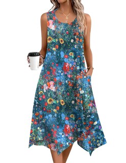 Foto 3 | Foto 3 | Vestido Zeagoo Boho Con Estampado Floral Sin Mangas Para Mujer - Venta Internacional.