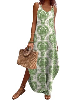 Foto 1 | Foto 1 | Vestido De Vacaciones Zeagoo Boho Con Estampado Floral Y Cuello En V Sin Mangas - Venta Internacional.